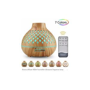Diffuseur d'arôme électrique ultrasonique xaomi humidificateur d'air lampe à LED aromathérapie brumisateur télécommande diffuseur d'huile essentielle 7 Couleur et 400ML