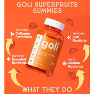 Goli Nutrition , Superfruits Gummies, 60 pieces, MADE IN USA