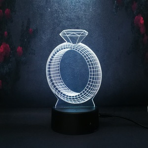 3D Led Veilleuse Romantique Amour Coeur/Ours/Lapin Table Décoration De Table/Cadeau Saint Valentin
