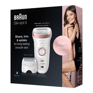 Braun Épilateur Silk-épil 9-720 avec technologie Wet & Dry et 4 accessoires