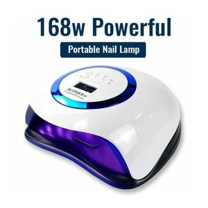 BLUEQUE 168W lampe à UV LED professionnel sèche-ongles pour Gel vernis lampe à polymériser pour ongle et ongle doré prise ue