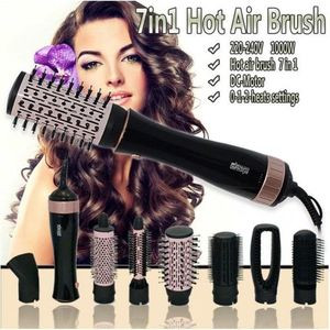 Dsp Brosse à Air chaud sèche-cheveux électrique 7en1 lisseur, peigne et brosse à friser coiffure professionnelle