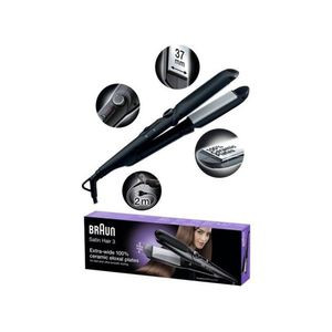 Braun Satin Hair 3 Lisseur ST310 à plaques larges 100% céramique,13 réglages,Noir
