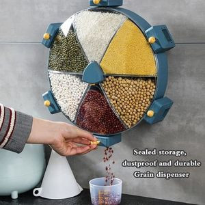 Distributeur De Céréales Boîte De Rangement De Céréales Ménage Multifonctionnel Cuisine Mural Tri Rotatif Distributeur De Flo 98