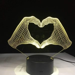 3D Led Veilleuse Romantique Amour Coeur/Ours/Lapin Table Décoration De Table/Cadeau Saint Valentin